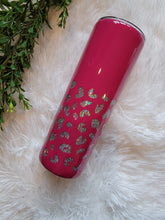 Load image into Gallery viewer, Tumbler Gift Set - 20oz Skinny Pink Leopard Tumbler