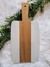 Load image into Gallery viewer, Marble and Acacia Wood Serving Board
