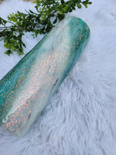 Load image into Gallery viewer, Tumbler Gift Set - 20oz Teal Swirl Skinny Tumbler