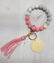 Load image into Gallery viewer, Personalized Silicone Wristlet Keychain