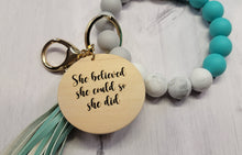 Load image into Gallery viewer, Personalized Silicone Wristlet Keychain