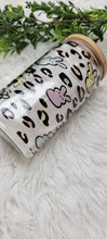 Load image into Gallery viewer, 12oz Leopard Bunny Glass Can