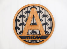 Load image into Gallery viewer, Transportation Monogram Round