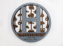 Load image into Gallery viewer, Transportation Monogram Round