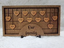 Load image into Gallery viewer, Personalized Heart Family Frame
