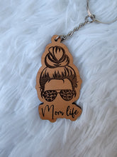 Load image into Gallery viewer, Mom Life Messy Bun Keychain
