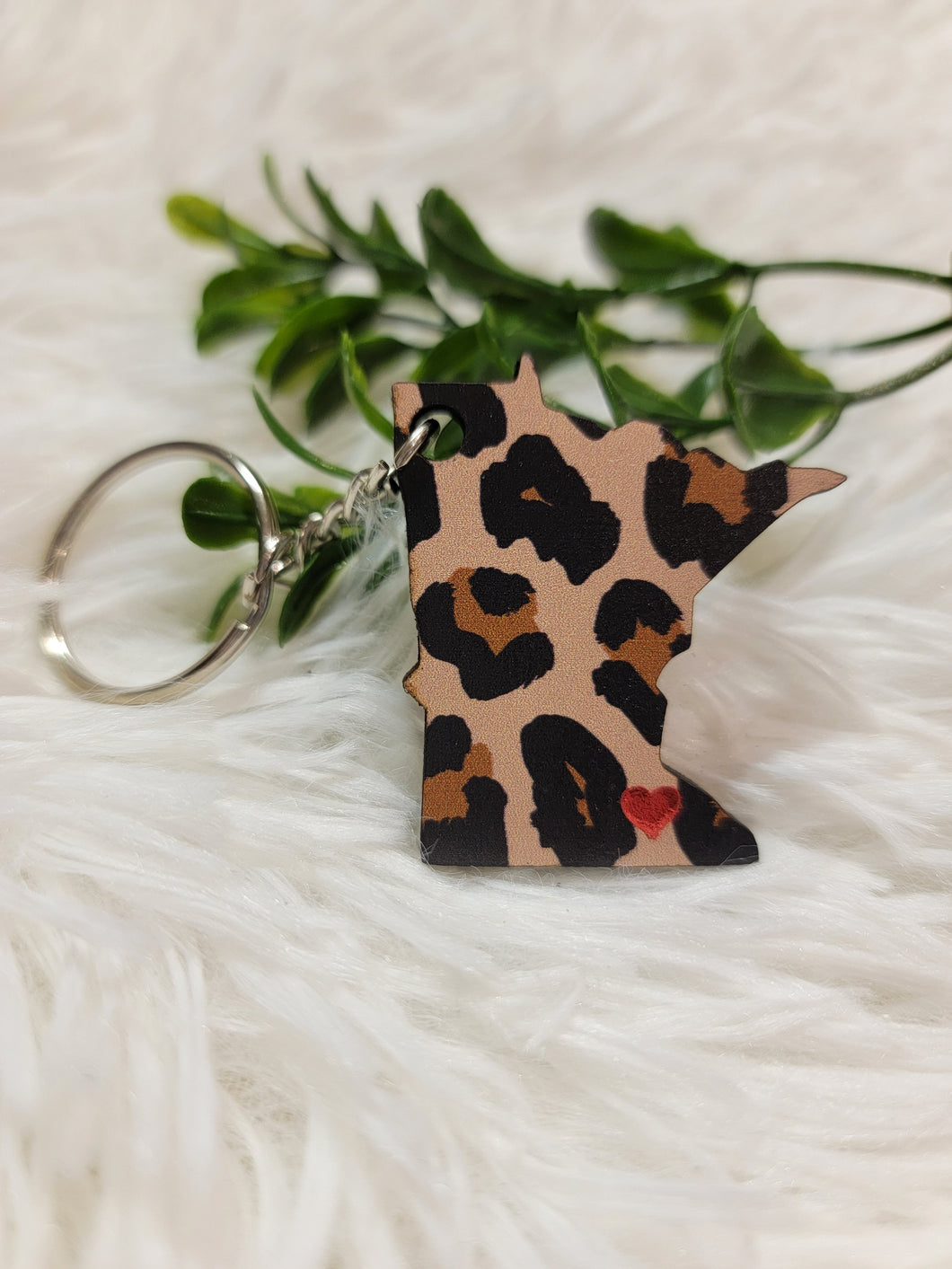 Minnesota Leopard Keychain