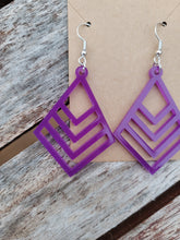 Load image into Gallery viewer, Purple Diamond Earrings
