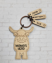 Load image into Gallery viewer, Highland Cow Keychain
